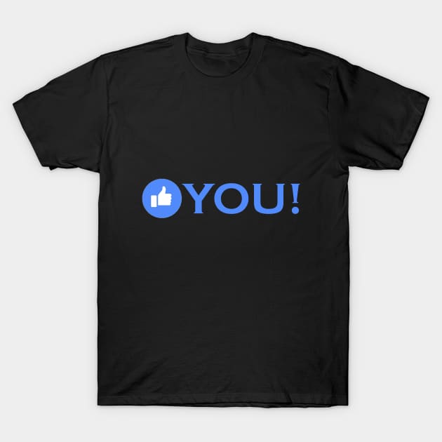 emoji like you blue like facebook sign like design T-Shirt by milica.brdar77@gmail.com